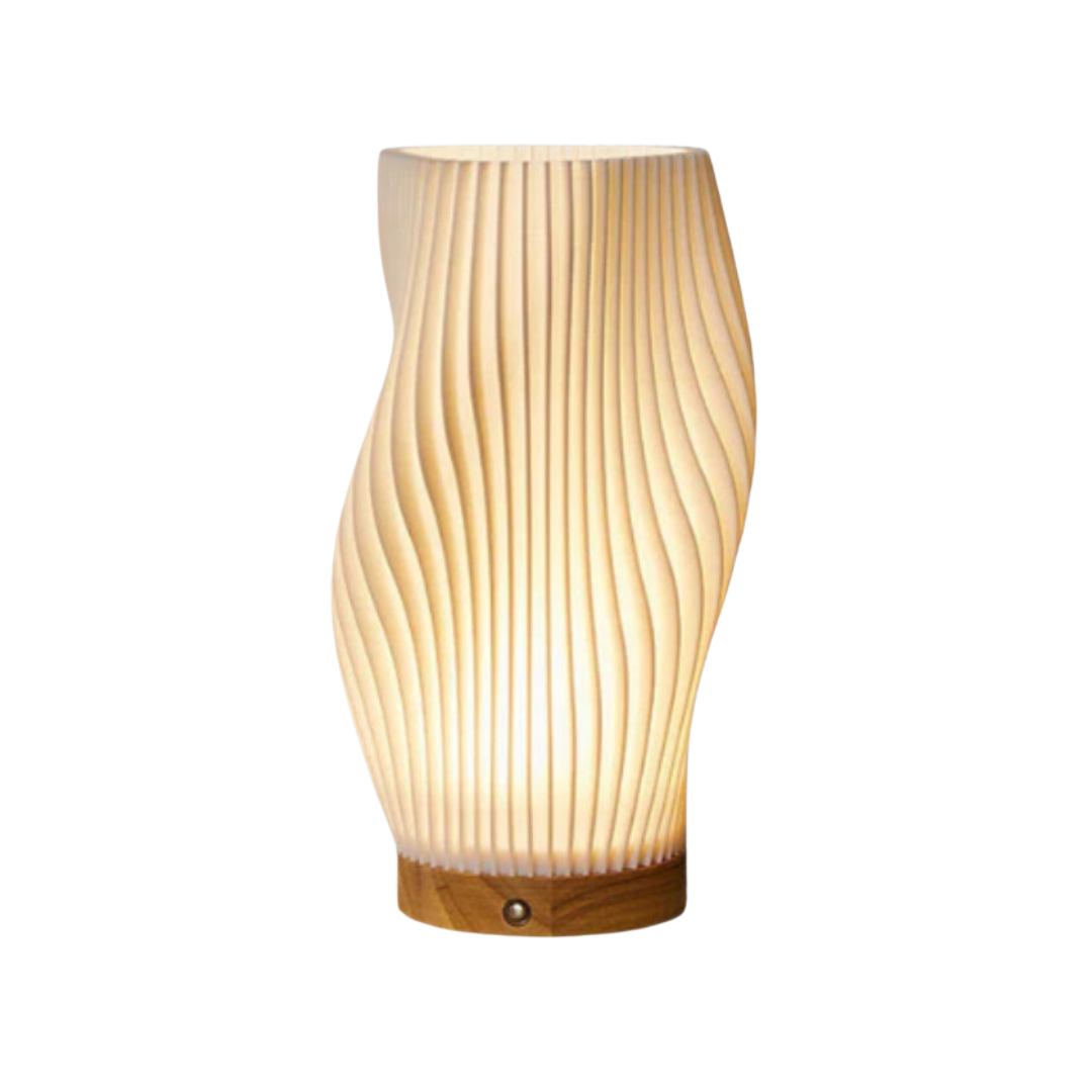 Lumio - Warme LED Tafellamp met Dimbare Functie & Elegant Golfdesign