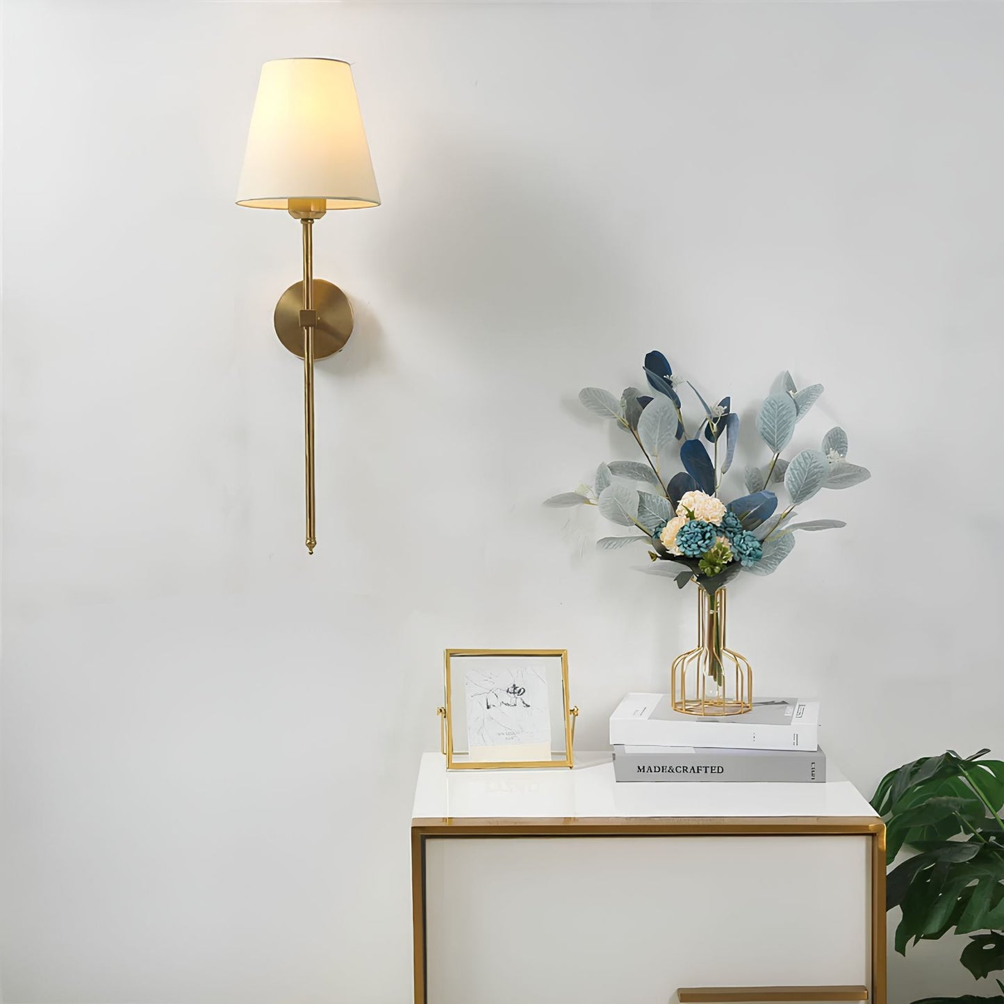 Lumio - Classic Elegante Wandlamp draadloos met vintage luxe & afstandsbediening