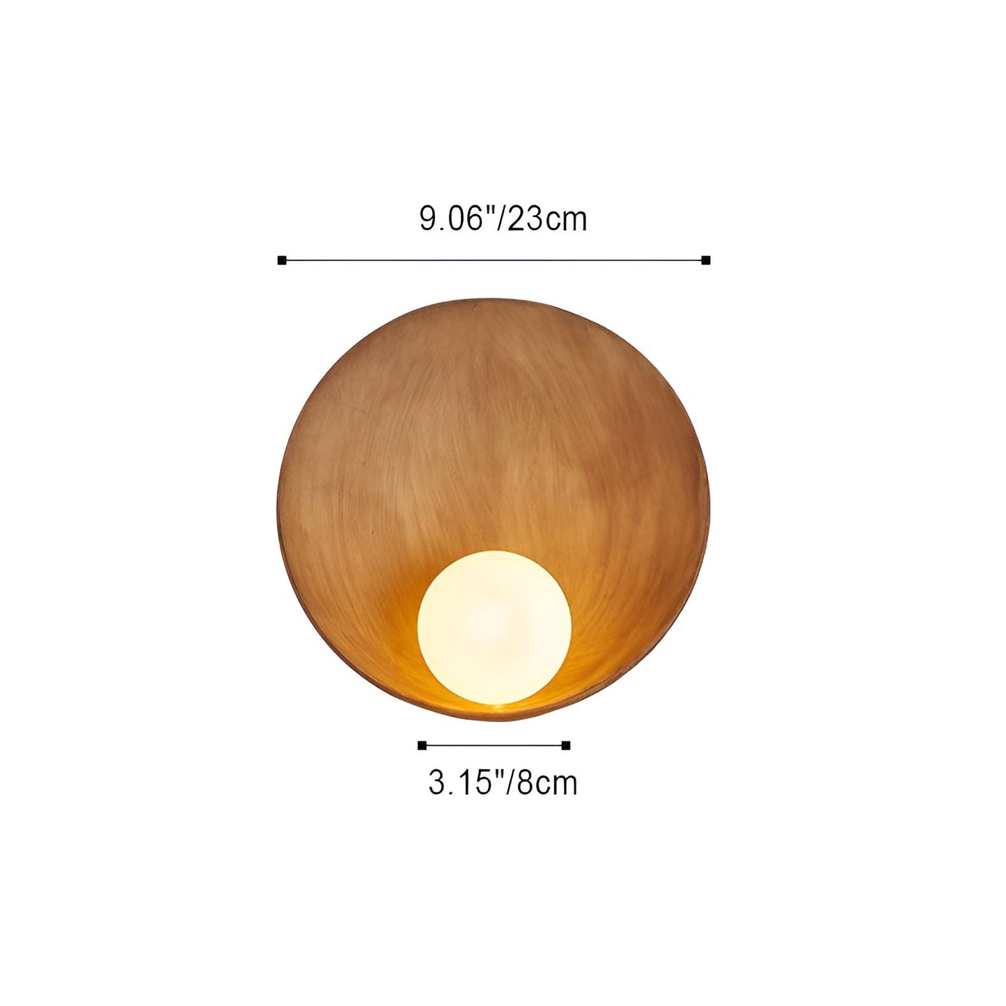 Lumio - Japandi wandlamp met melkglazen kap en houten details