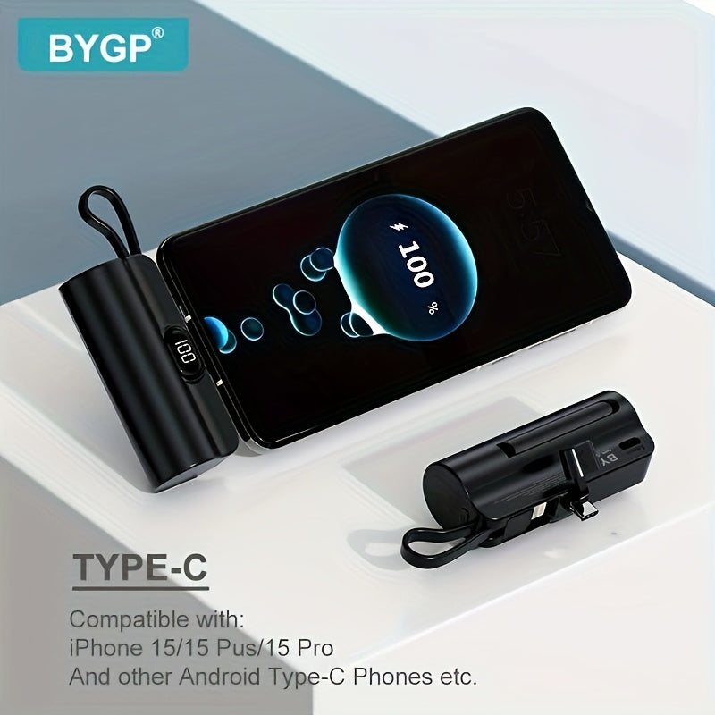 Mini USB-C Powerbank 5000mAh – Snel & Slim Opladen in Zakformaat