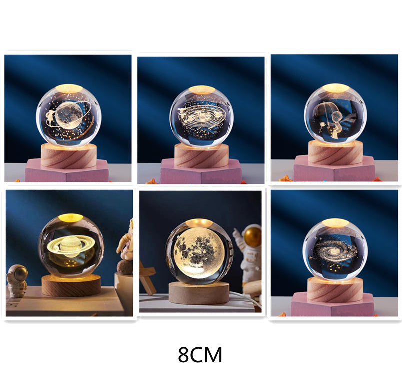 Spatio – Orb 3D Kristallen Nachtlamp