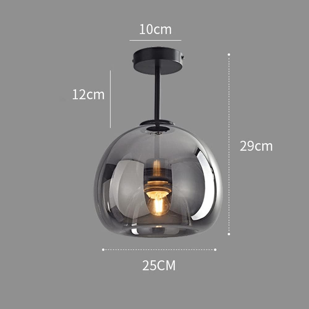 Vörre - Retro Koperen Glas Plafondlamp