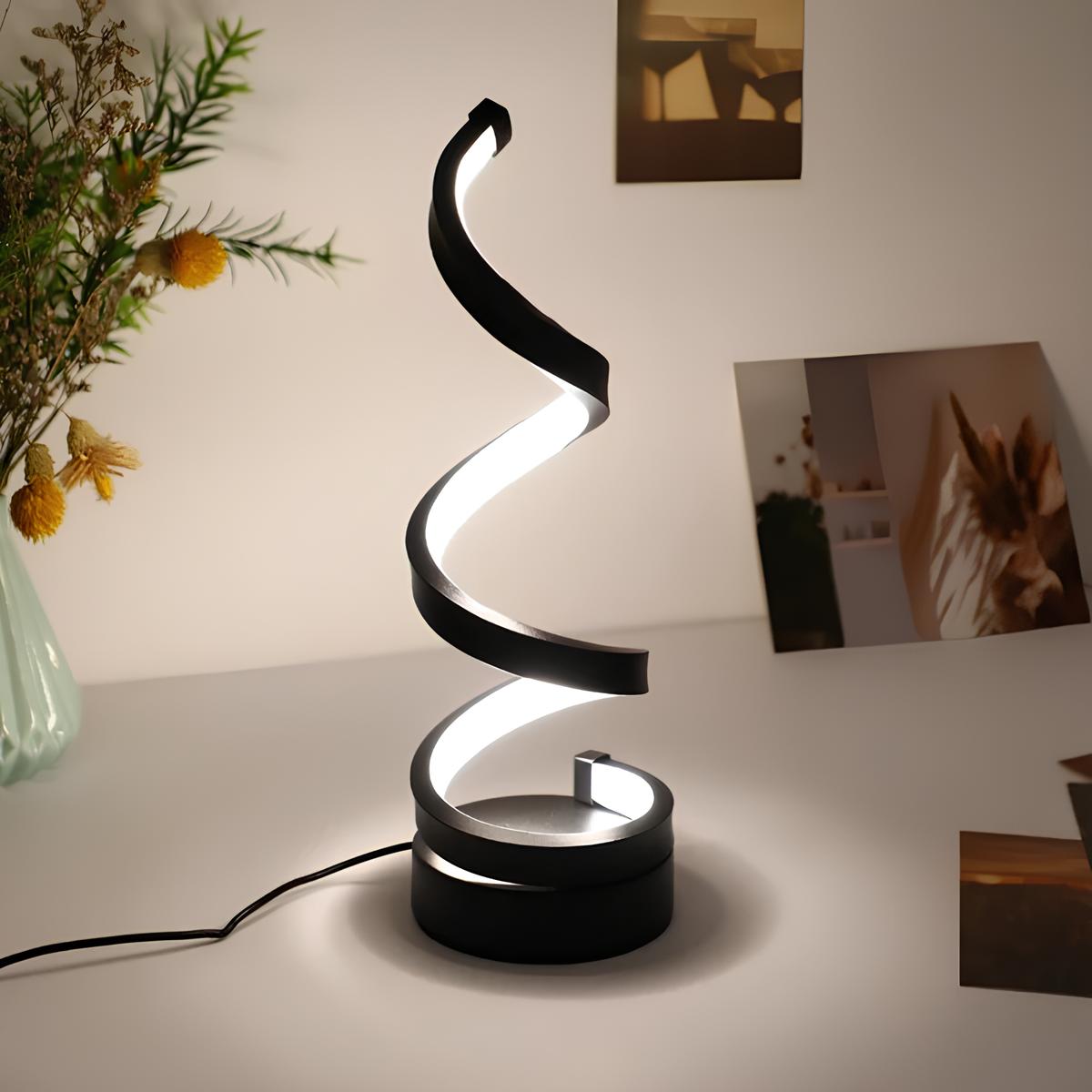 Lumio - Scandinavian Spiral Tafellamp met Dimbaar LED Licht & Modern Design