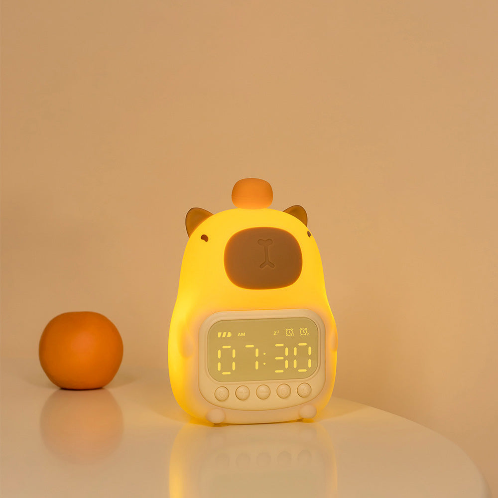 Lumio - Capibara Nachtlamp met Wekker en LED Tap-bediening