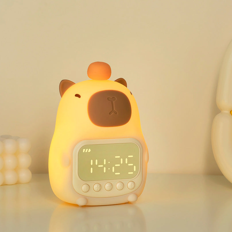 Lumio - Capibara Nachtlamp met Wekker en LED Tap-bediening