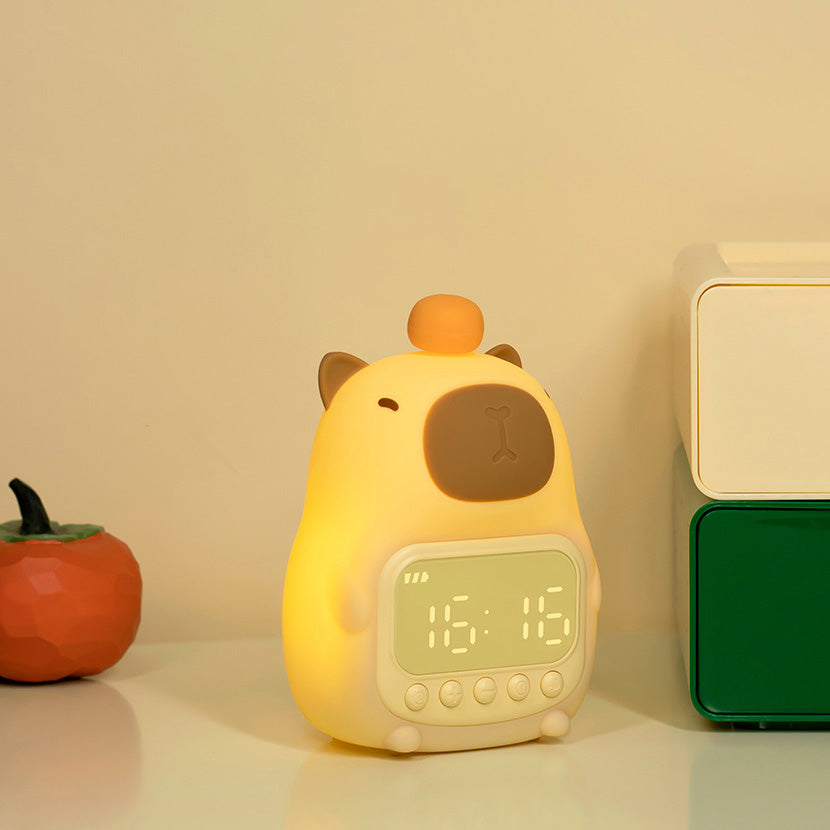 Lumio - Capibara Nachtlamp met Wekker en LED Tap-bediening