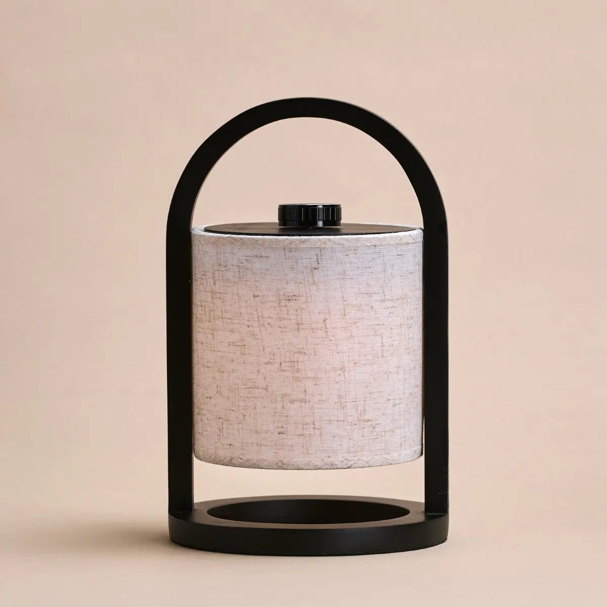 Lumio - Japandi Draadloze houten tafellamp met katoenen kap en touch-dimmer