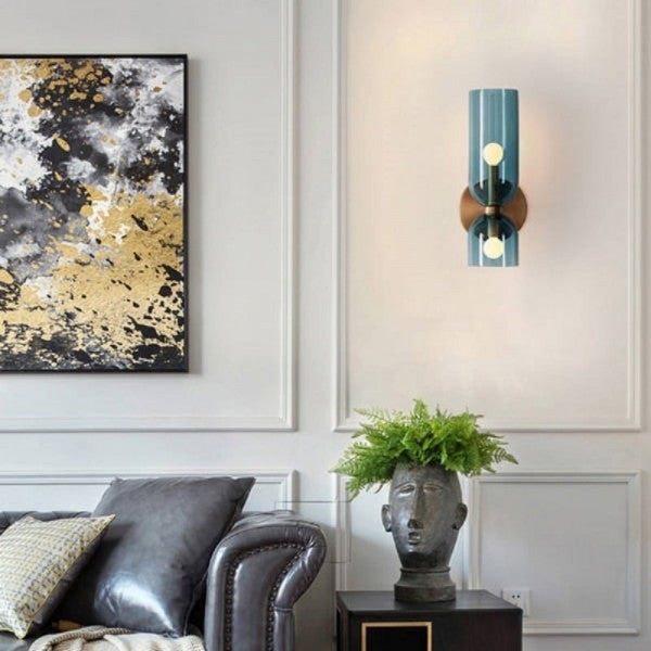 Flute – Elegante Wandlamp met Glas en IJzer in Retro Stijl