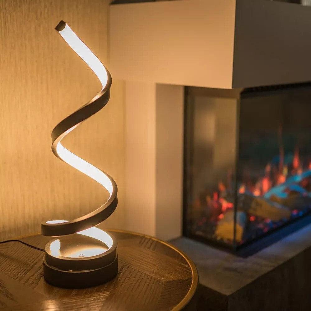 Lumio - Scandinavian Spiral Tafellamp met Dimbaar LED Licht & Modern Design