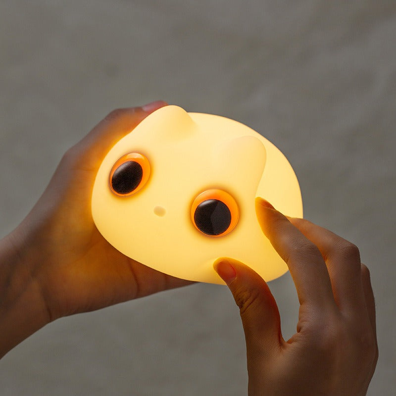 Lumio – Oranje Kat Nachtlampje Kind LED Slaaplamp Babykamer