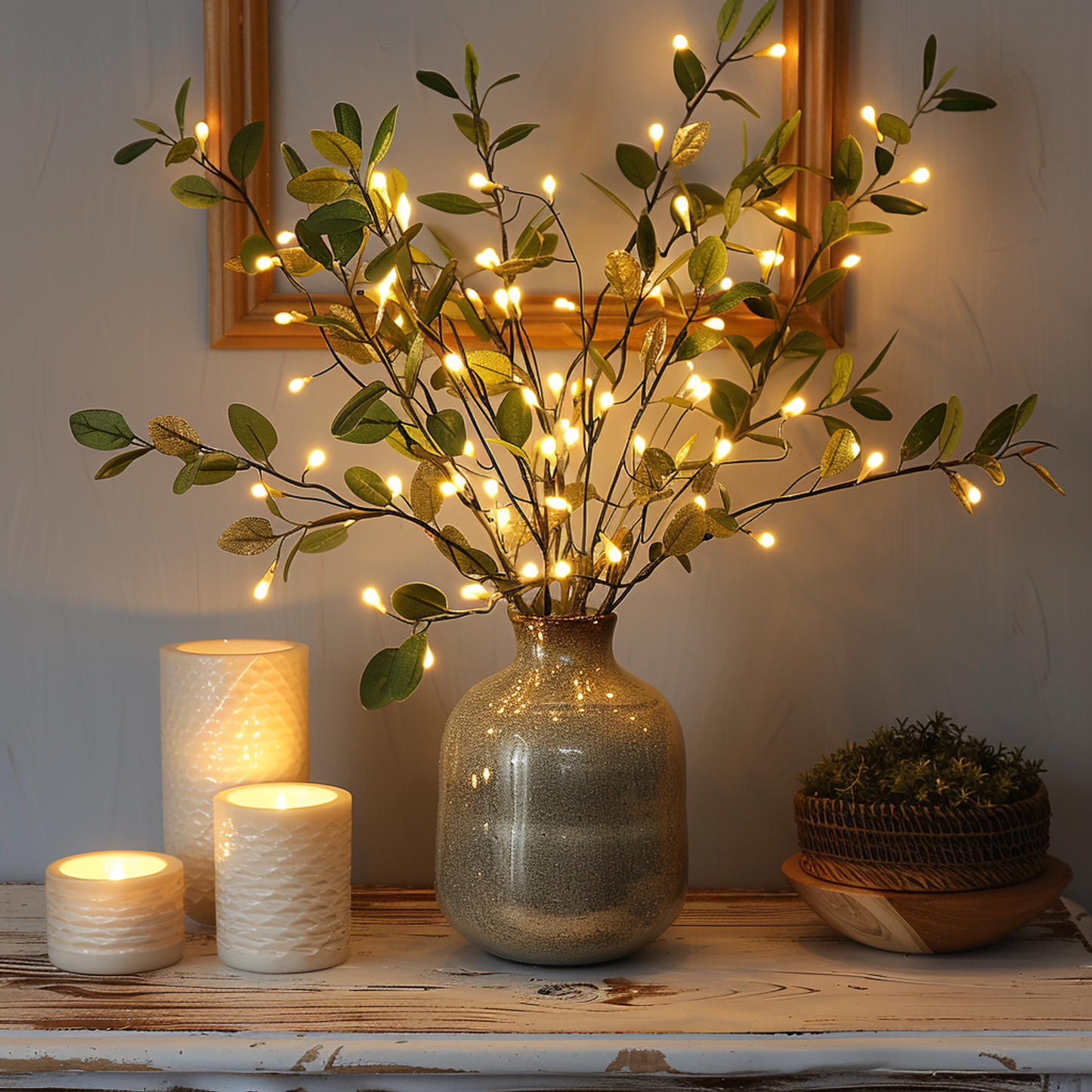 Olivia – Verstelbare LED Olijftakken met Warm Wit Licht