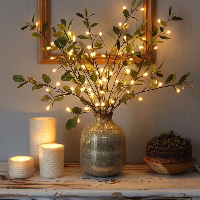 Olivia – Verstelbare LED Olijftakken met Warm Wit Licht
