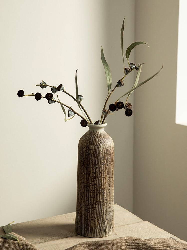 Japandi Dark Ceramic Vases