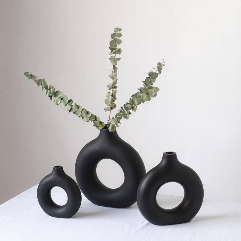 Lumio – Japandi Ronde Keramische Vaas Minimalistisch Design