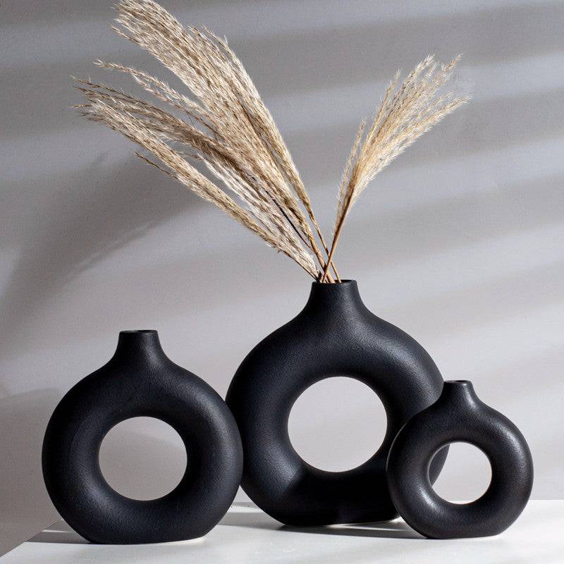 Lumio – Japandi Ronde Keramische Vaas Minimalistisch Design