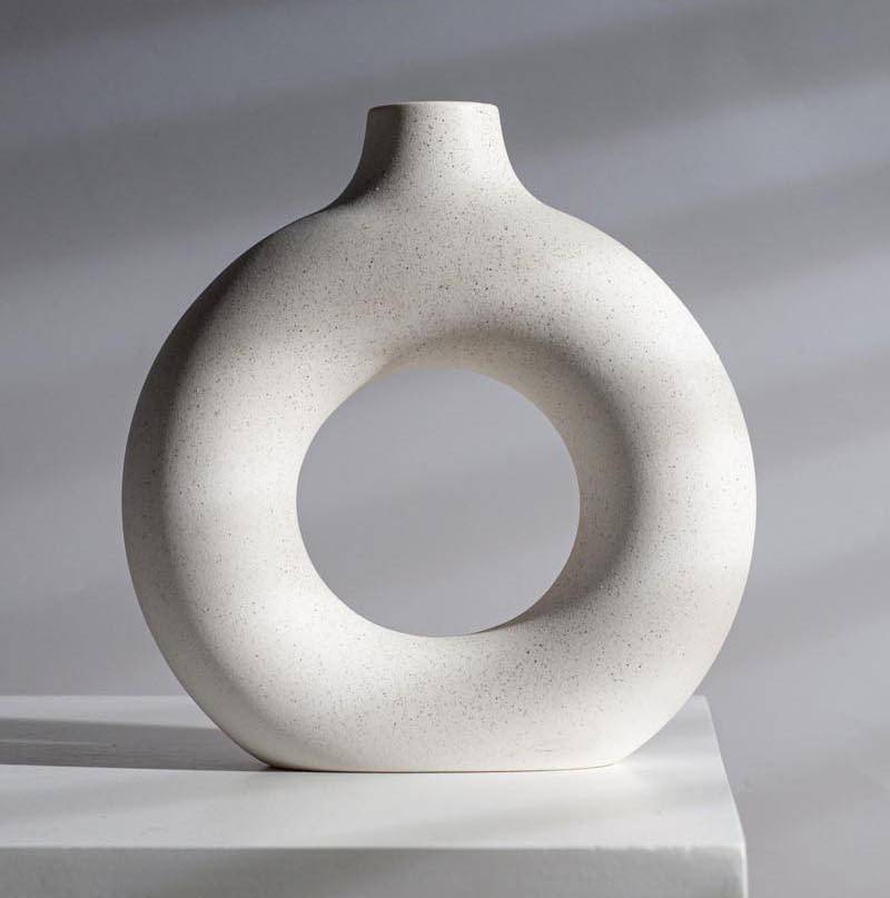 Lumio – Japandi Ronde Keramische Vaas Minimalistisch Design