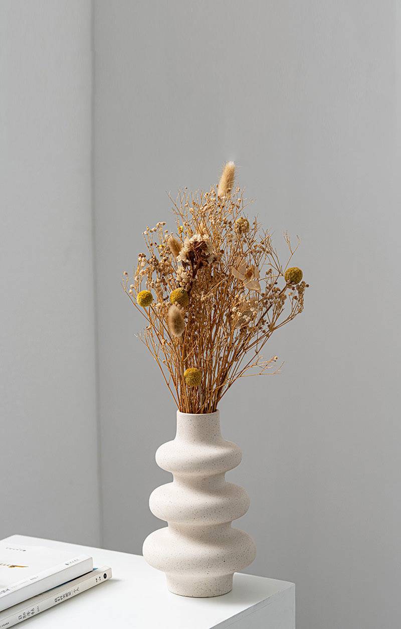 Lumio – Japandi Keramische Vaas Minimalistisch Design in Beige