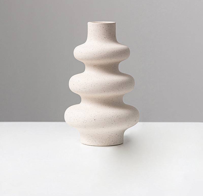 Lumio – Japandi Keramische Vaas Minimalistisch Design in Beige