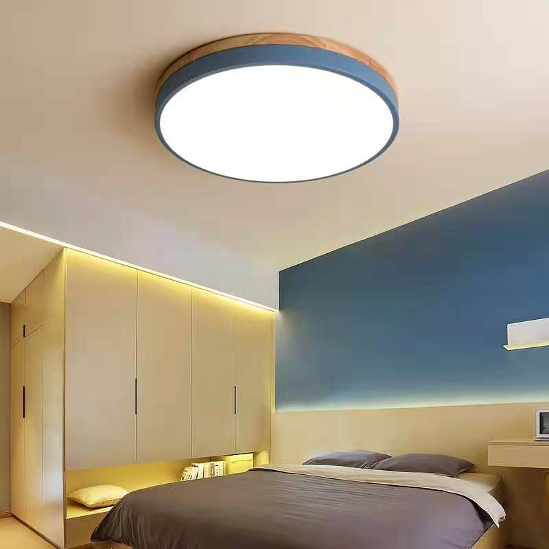 Tröde - Houten Ronde LED Plafondlamp in Scandinavische Stijl