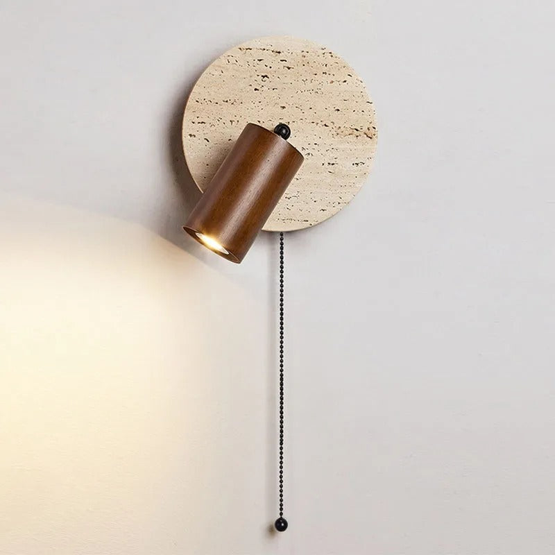 Miro - Luxe Travertijn Wandlamp Draaibaar met LED Sfeerverlichting
