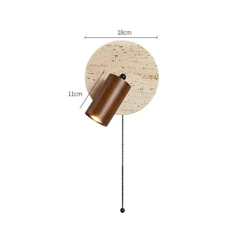 Miro - Luxe Travertijn Wandlamp Draaibaar met LED Sfeerverlichting