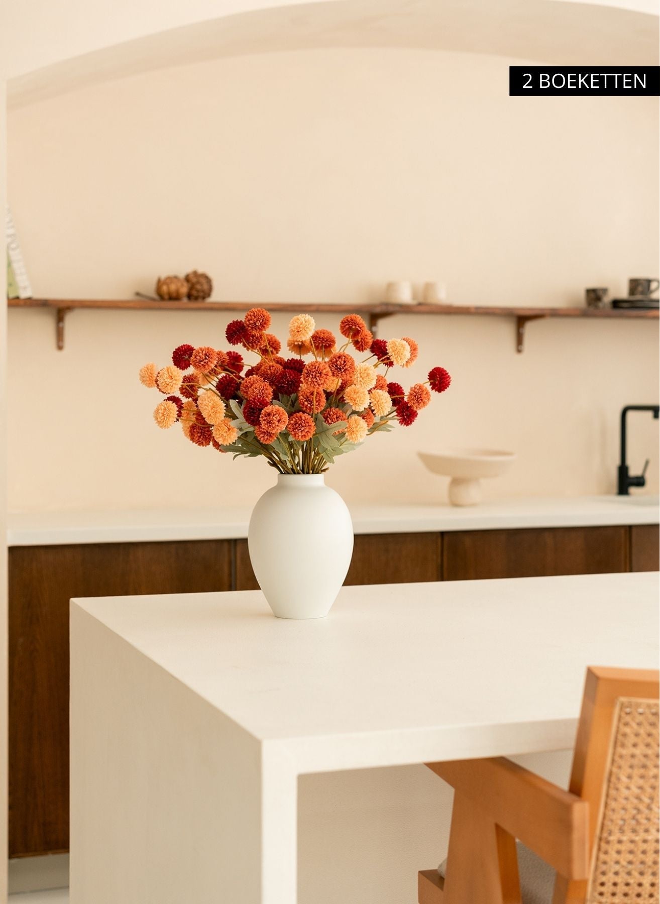 Lumio – Zijden Kunstbloemen (Chrysant, 10 Stelen)
