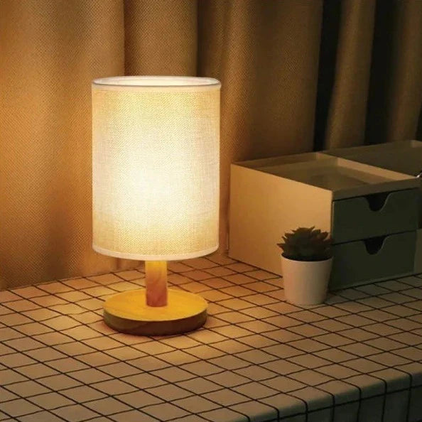 Lumio - Organic Glow Lamp van Hout & Linnen met Afstandsbediening