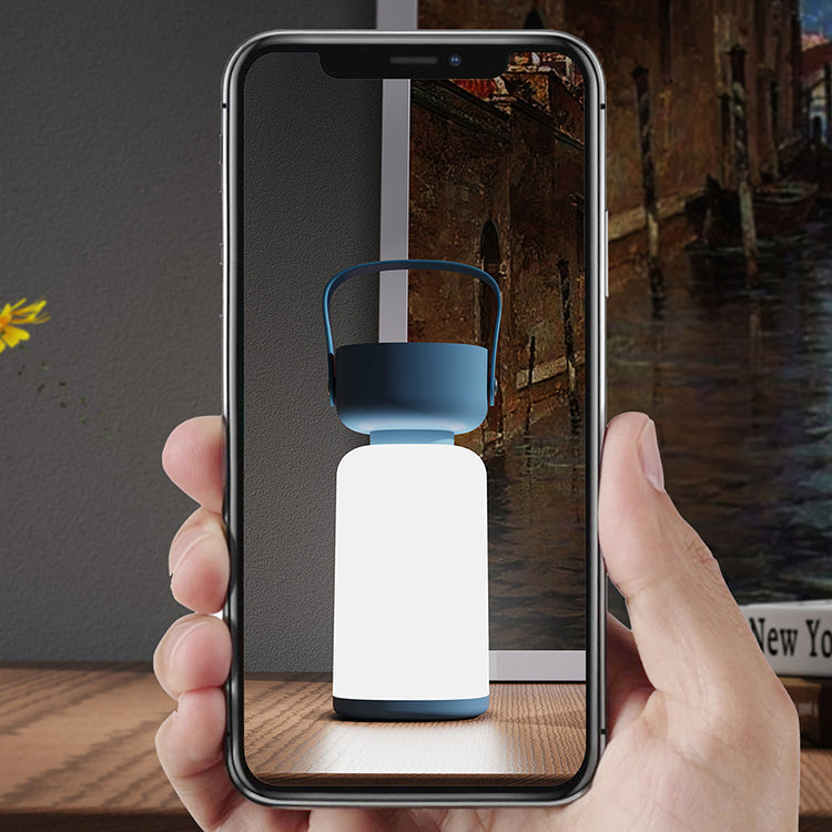 AquaGlow – Waterdichte Draagbare LED Tafellamp in Modern Cilinderontwerp