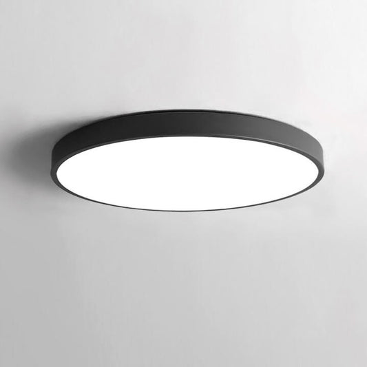 Erda – Moderne LED Plafondlamp met Acryl Kap (Zwart, 40/50 cm)