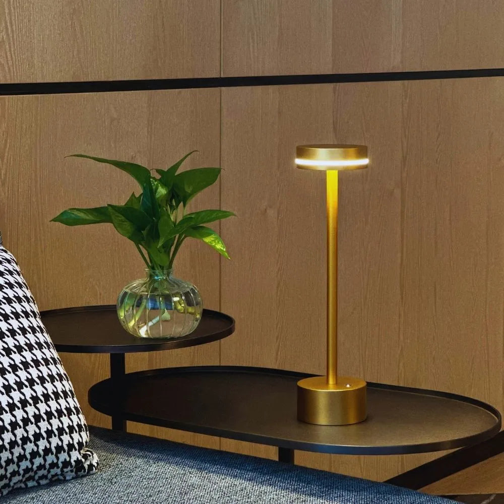 Lumio - Stijlvolle draadloze tafellamp met 3 lichtkleuren en dimfunctie