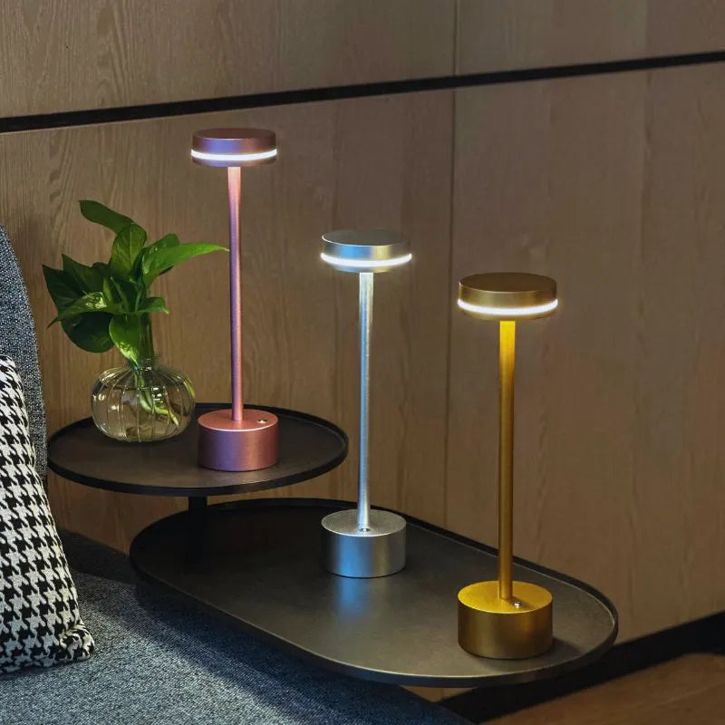 Lumio - Stijlvolle draadloze tafellamp met 3 lichtkleuren en dimfunctie