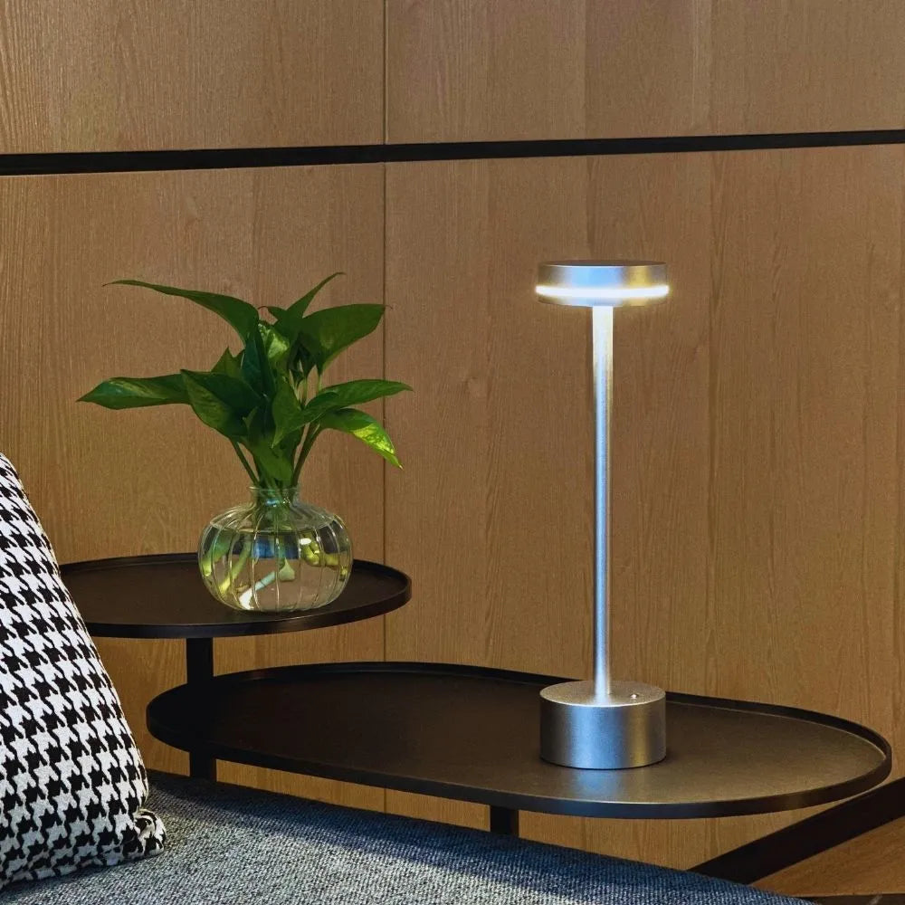 Lumio - Stijlvolle draadloze tafellamp met 3 lichtkleuren en dimfunctie