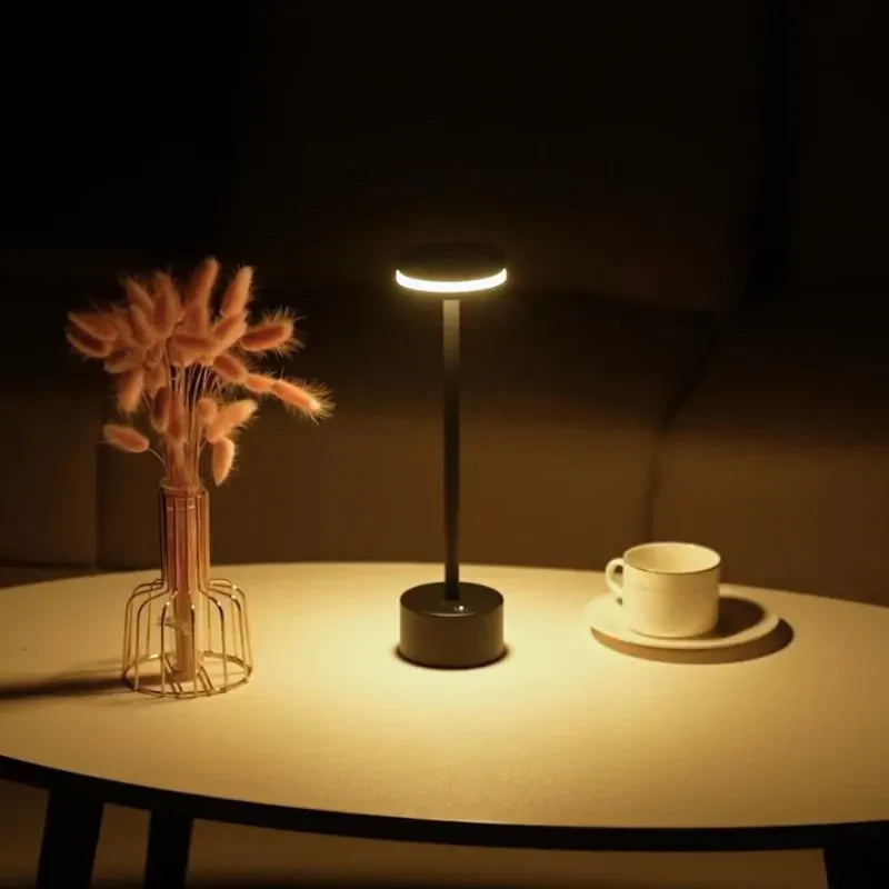 Lumio - Stijlvolle draadloze tafellamp met 3 lichtkleuren en dimfunctie