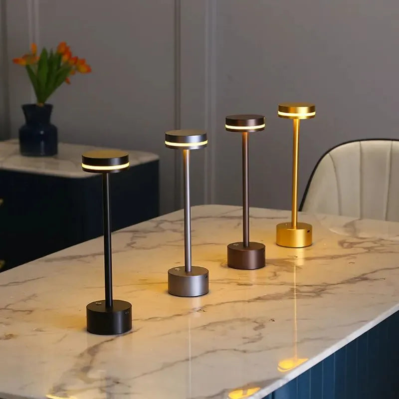 Lumio - Stijlvolle draadloze tafellamp met 3 lichtkleuren en dimfunctie
