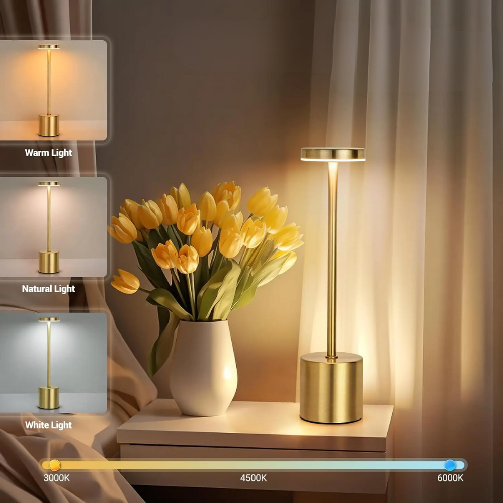Lumio – Elegante H-Vormige LED Designlamp met USB-C Oplaadfunctie