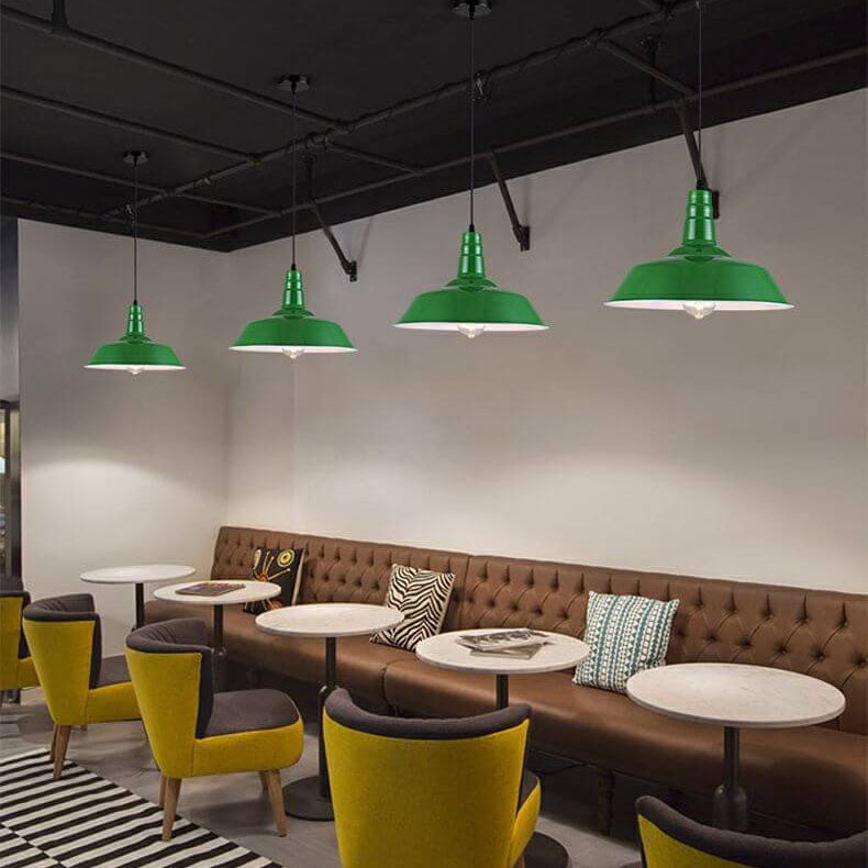Industriële Groene Hanglamp – Meerdere Formaten