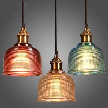 Moderne Glazen Hanglamp – Rood, Amber of Blauw