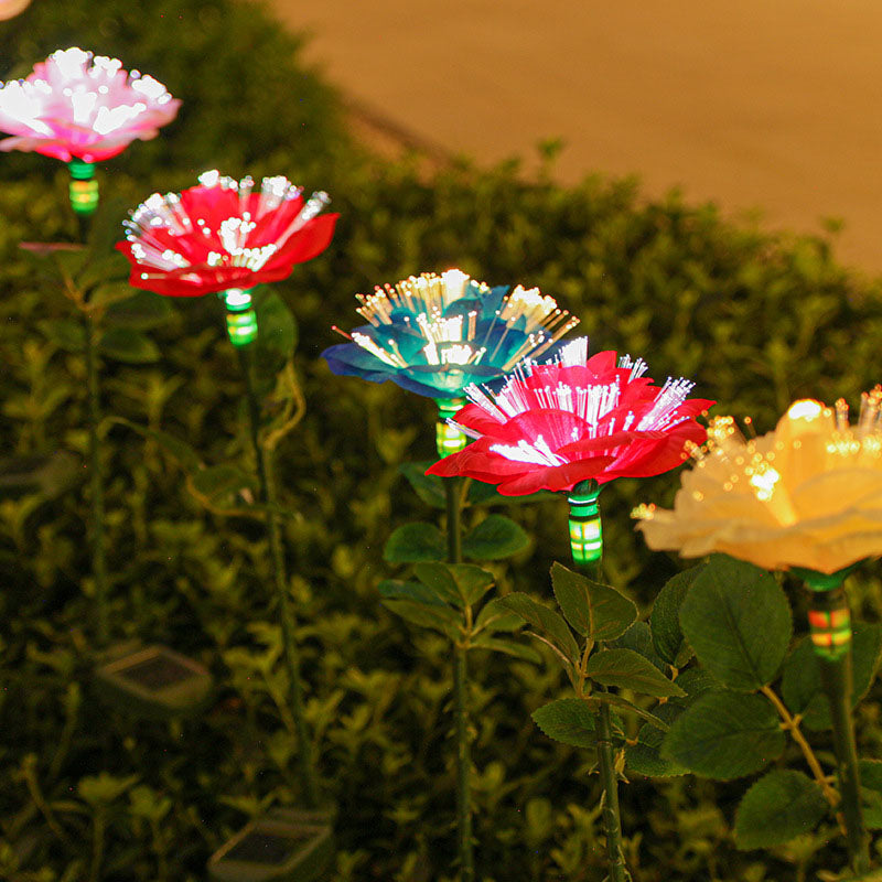Solar LED Rozen Tuinlamp – Creatief Rood/Roze/Blauw/Champagne – 1.2 V (1 Lichtbron)
