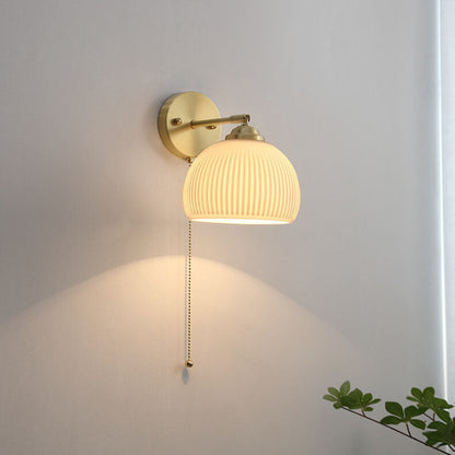 Moderne Wandlamp van Glas en Messing