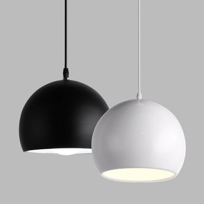 Moderne Aluminium Hanglamp – Zwart, Wit, Geel, Blauw, Roze, Rood, Groen, Grijs – E26