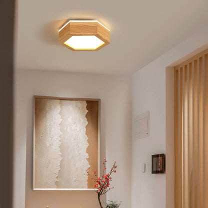Moderne Houten Japandi LED Plafondlamp – 220V-240V – 1/2/3 Spots