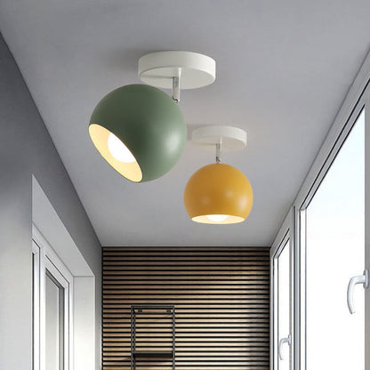 Moderne `Scandinavische Minimalistische Plafondlamp – IJzer & Hout in Meerdere Kleuren