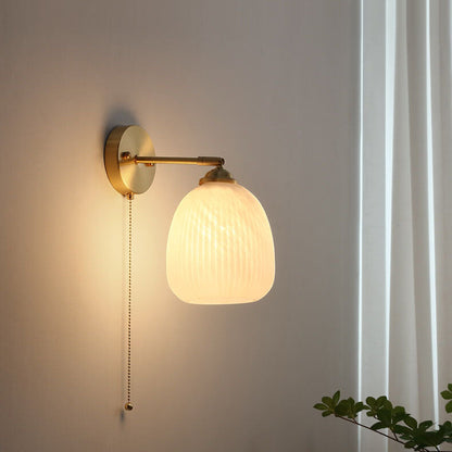Moderne Wandlamp van Glas en Messing
