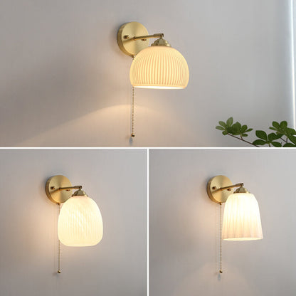 Moderne Wandlamp van Glas en Messing