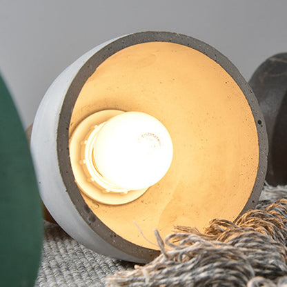 Moderne Hanglamp van Cement & Hout – E26 Fitting, 150 cm Verstelbaar Snoer