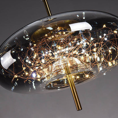 Scandinavische Glazen LED Hanglamp – Amber of Antracietgrijs