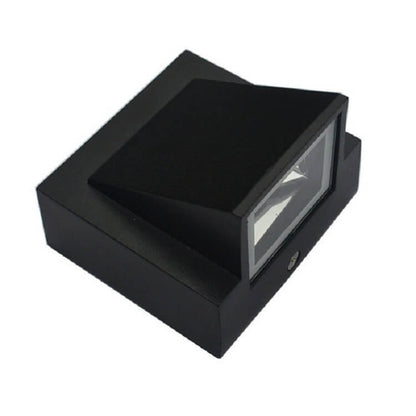 Moderne Zwarte Aluminium Buitenlamp met Geïntegreerde LED