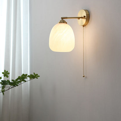 Moderne Wandlamp van Glas en Messing