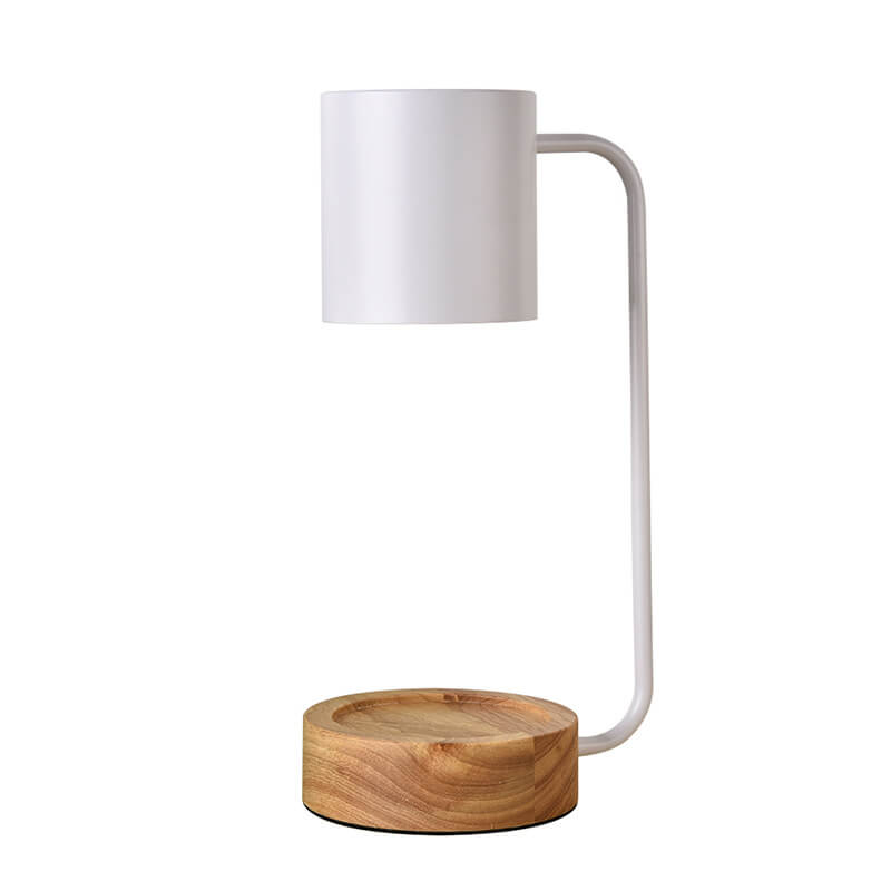 Moderne Houten Tafellamp met Kaarshouder