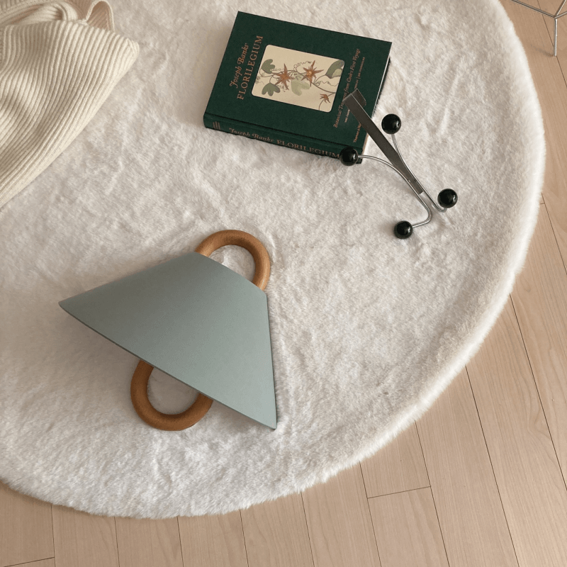 Moderne Houten Wandlamp met Stoffen Kap